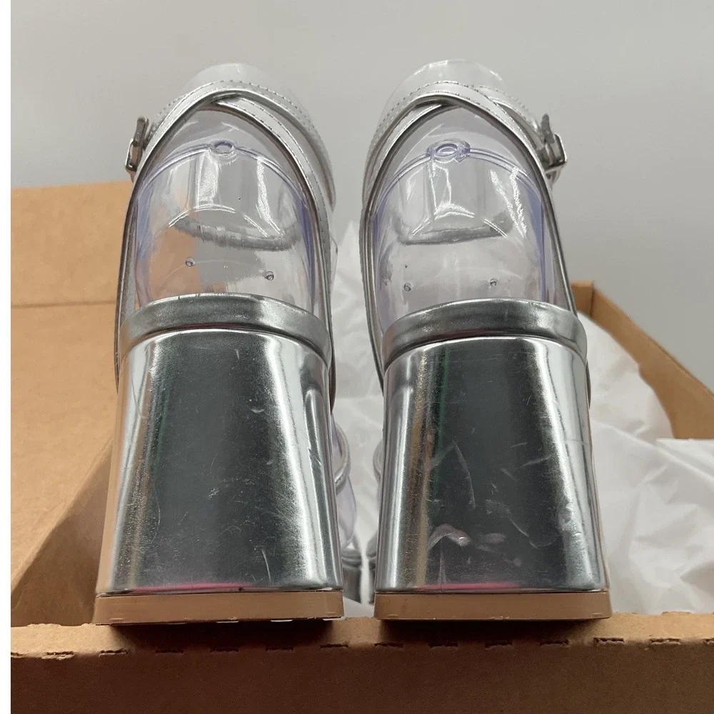 Larroude metallic silver